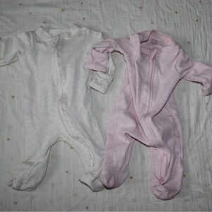 Carter's Pink and Gray Baby One Pieces
